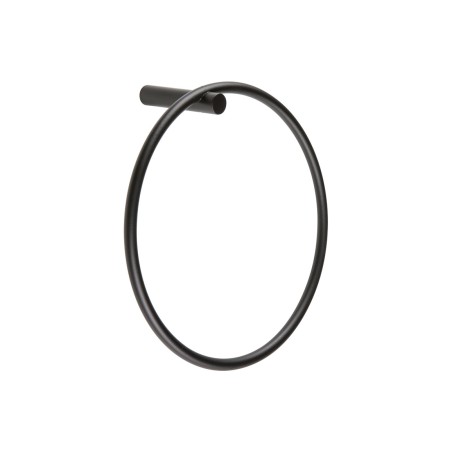 Tanaro Towel Ring - Black | Bathroom Accessories | BathroomK