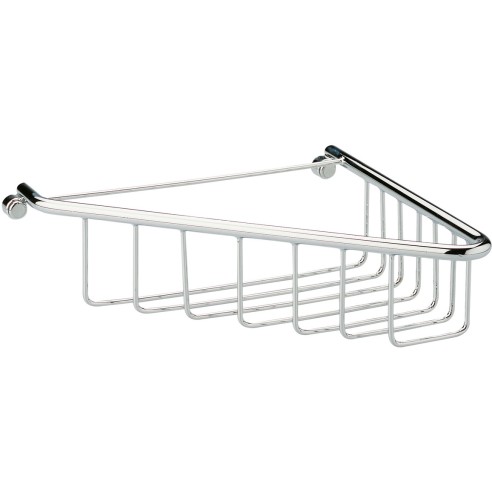 Lussari 1-Tier Corner Shower Caddy - Chrome | Bathroom Acces