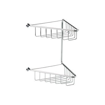 Lussari 2-Tier Corner Shower Caddy - Chrome | Bathroom Acces