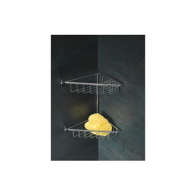 Lussari 2-Tier Corner Shower Caddy - Chrome | Bathroom Acces 2