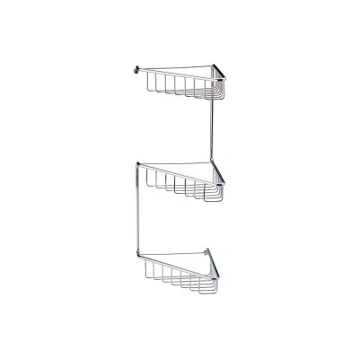 Lussari 3-Tier Corner Shower Caddy - Chrome | Bathroom Acces