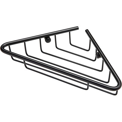 Lussari 1-Tier Corner Shower Caddy - Black | Bathroom Access