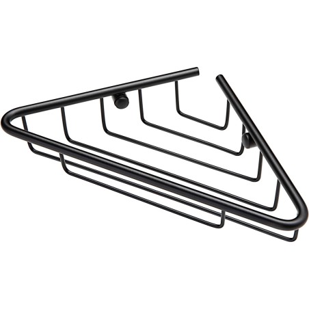 Lussari 1-Tier Corner Shower Caddy - Black | Bathroom Access