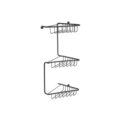 Lussari 3-Tier Corner Shower Caddy - Black | Bathroom Access