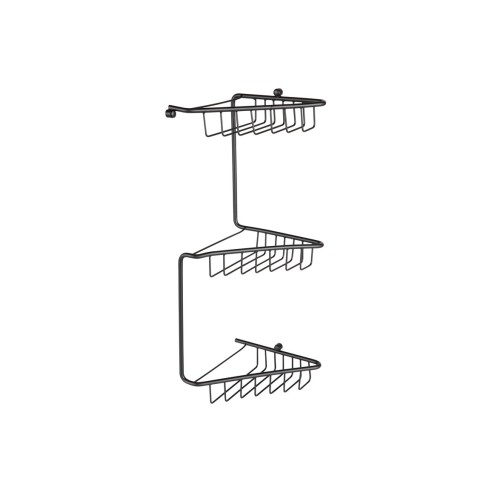 Lussari 3-Tier Corner Shower Caddy - Black | Bathroom Access
