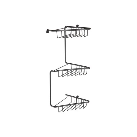 Lussari 3-Tier Corner Shower Caddy - Black | Bathroom Access