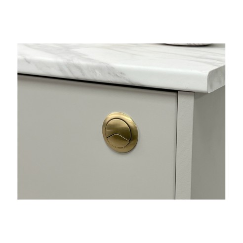 Dual Push Button Cover (Cable) - Brushed Brass | Bathroom Ac
