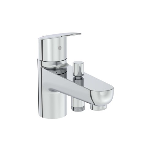 VitrA Flow Round Monohole Bath/Shower Mixer - Chrome | Bathr