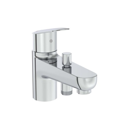 VitrA Flow Round Monohole Bath/Shower Mixer - Chrome | Bathr