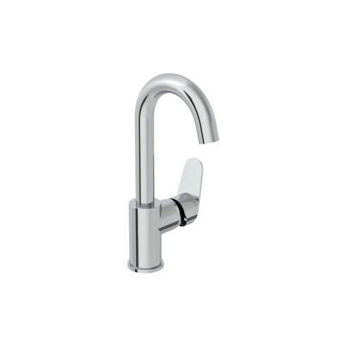 VitrA Flow Round Swivel Basin Mixer - Chrome | Bathroom Taps