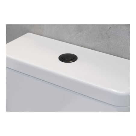 Dual Push Button Cover (Rod) - Matt Black | Bathroom Accesso