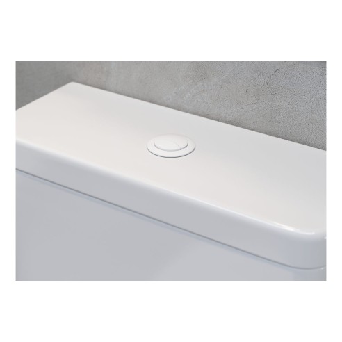 Dual Push Button Cover (Rod) - Matt White | Bathroom Accesso