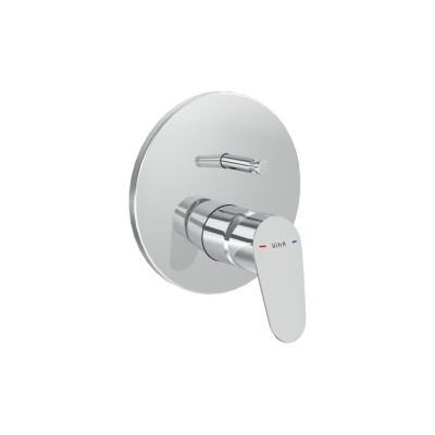 VitrA Flow Round Wall Mounted Bath Mixer Valve - Chrome | Ba