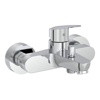 VitrA Flow Round Wall Mounted Bath/Shower Mixer - Chrome | B
