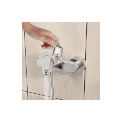 VitrA Flow Round Wall Mounted Bath/Shower Mixer - Chrome | B