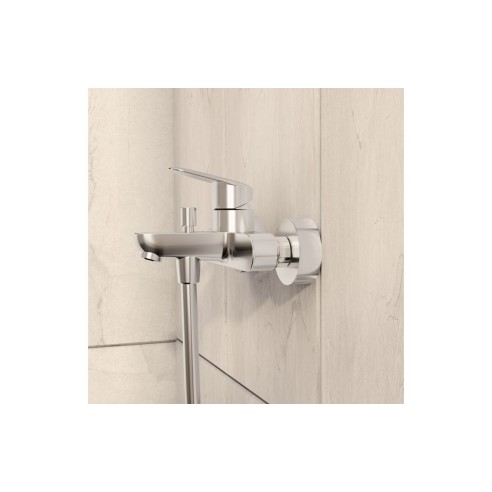 VitrA Flow Round Wall Mounted Bath/Shower Mixer - Chrome | B