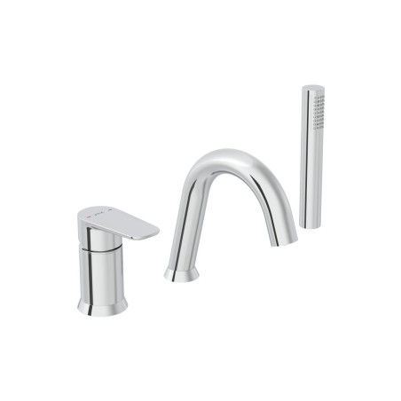 VitrA Flow Soft 3-Hole Bath/Shower Mixer - Chrome | Bathroom