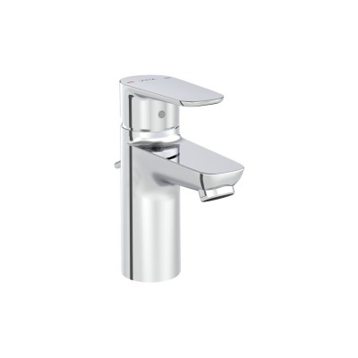 VitrA Flow Soft Basin Mixer w/Waste Lever - Chrome | Bathroo