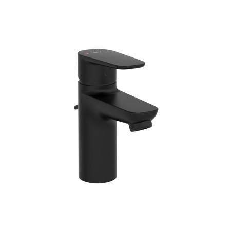VitrA Flow Soft Basin Mixer w/Waste Lever - Matt Black | Bat