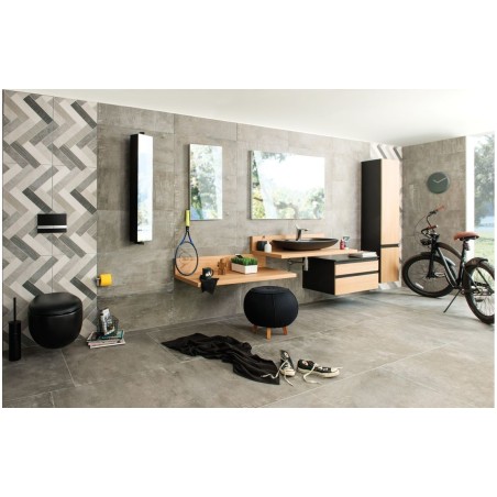 VitrA Origin Free Standing WC Brush Holder - Matt Black | Ba