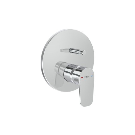 VitrA Flow Soft Integrated Bath Mixer Valve - Chrome | Bathr
