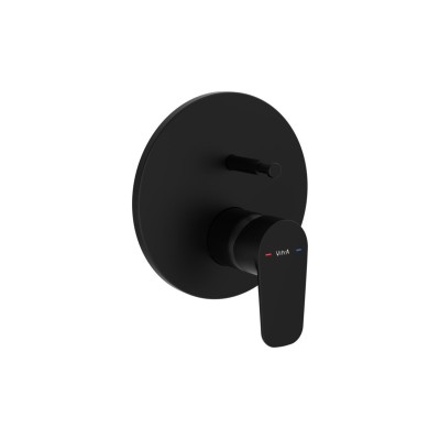 VitrA Flow Soft Integrated Bath Mixer Valve - Matt Black | B