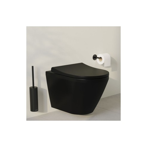 VitrA Origin Wall Mounted WC Brush Holder - Matt Black | Bat