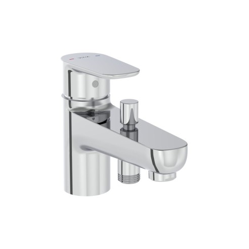 VitrA Flow Soft Monohole Bath/Shower Mixer - Chrome | Bathro