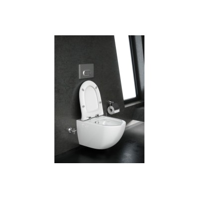 VitrA Q-Line Toilet Roll Holder w/Cover - Chrome | Bathroom 2