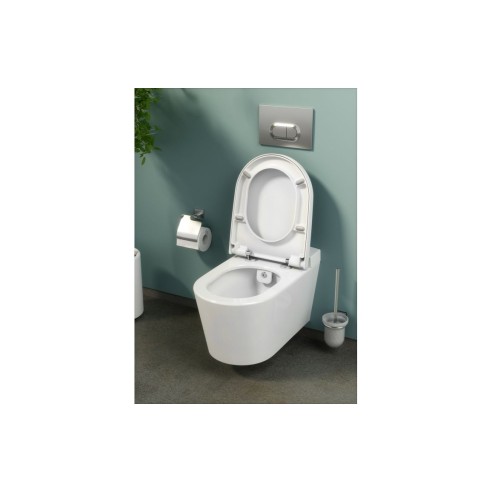 VitrA Q-Line WC Brush Holder - Chrome | Bathroom Accessories