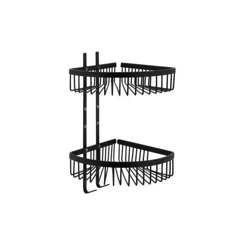 VitrA Root Double Sponge Basket - Matt Black | Bathroom Acce