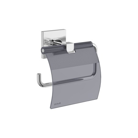 VitrA Root Toilet Roll Holder w/Cover - Chrome | Bathroom Ac