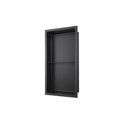 610x305mm Bathroom Niche - Matt Black | Bathroom Accessories
