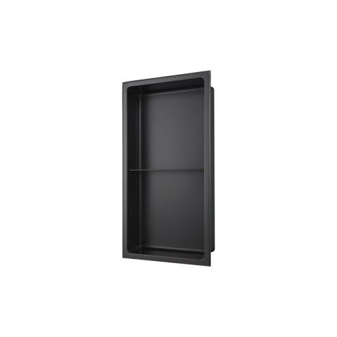 610x305mm Bathroom Niche - Matt Black | Bathroom Accessories