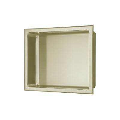 305x360mm Bathroom Niche - Brushed Brass | Bathroom Accessor