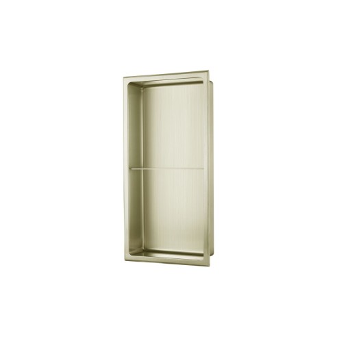 610x305mm Bathroom Niche - Brushed Brass | Bathroom Accessor