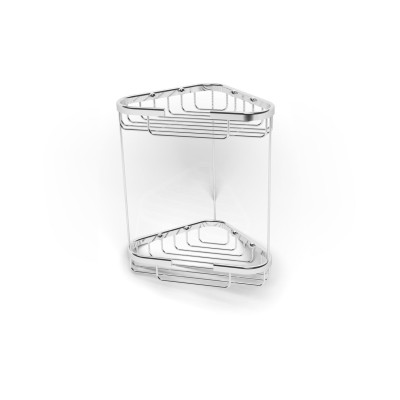 Emmie 2-Tier Storage Basket - Chrome | Bathroom Accessories