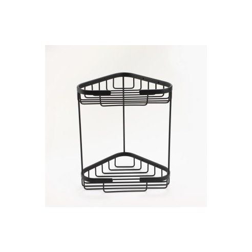 Emmie 2-Tier Storage Basket - Black | Bathroom Accessories |