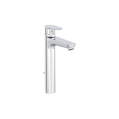 VitrA Flow Soft Tall Basin Mixer w/Waste Lever - Chrome | Ba