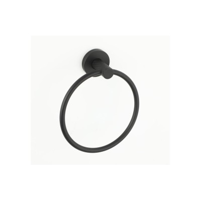 Belen Towel Ring - Black | Bathroom Accessories | BathroomKi