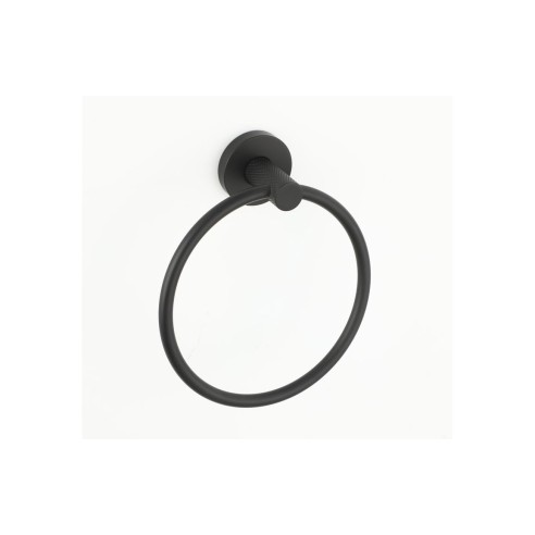 Belen Towel Ring - Black | Bathroom Accessories | BathroomKi