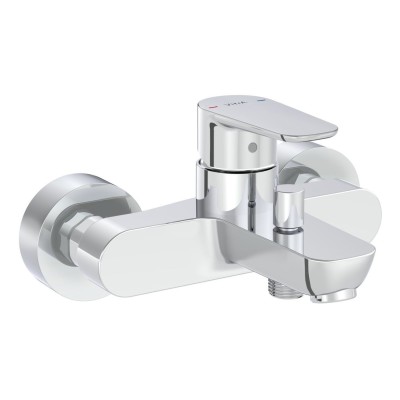 VitrA Flow Soft Wall Mounted Bath/Shower Mixer - Chrome | Ba