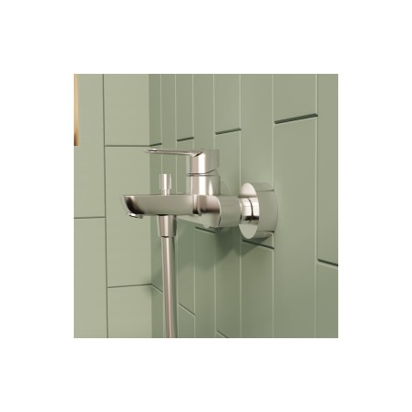 VitrA Flow Soft Wall Mounted Bath/Shower Mixer - Chrome | Ba