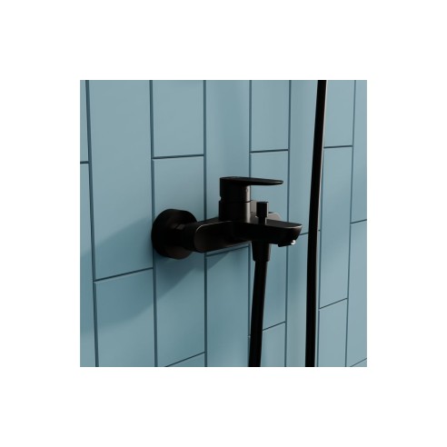 VitrA Flow Soft Wall Mounted Bath/Shower Mixer - Matt Black