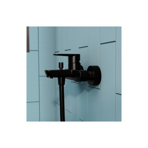 VitrA Flow Soft Wall Mounted Bath/Shower Mixer - Matt Black