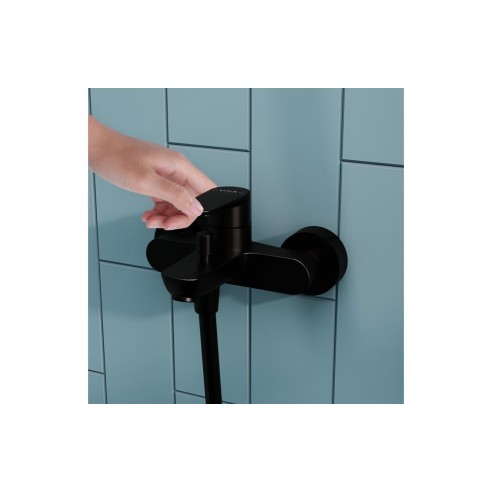 VitrA Flow Soft Wall Mounted Bath/Shower Mixer - Matt Black