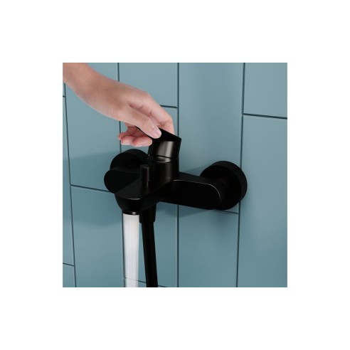 VitrA Flow Soft Wall Mounted Bath/Shower Mixer - Matt Black