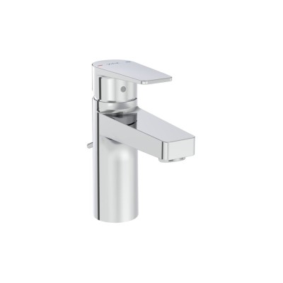 VitrA Flow Square Basin Mixer w/Waste Lever - Chrome | Bathr
