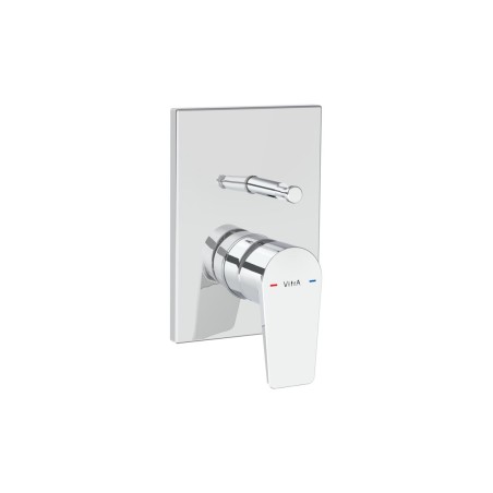VitrA Flow Square Integrated Bath Mixer Valve - Chrome | Bat