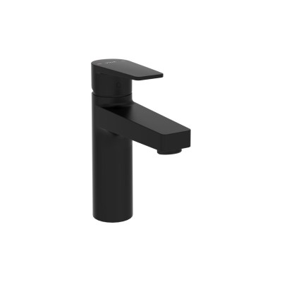 VitrA Flow Square Large Basin Mixer - Matt Black | Bathroom